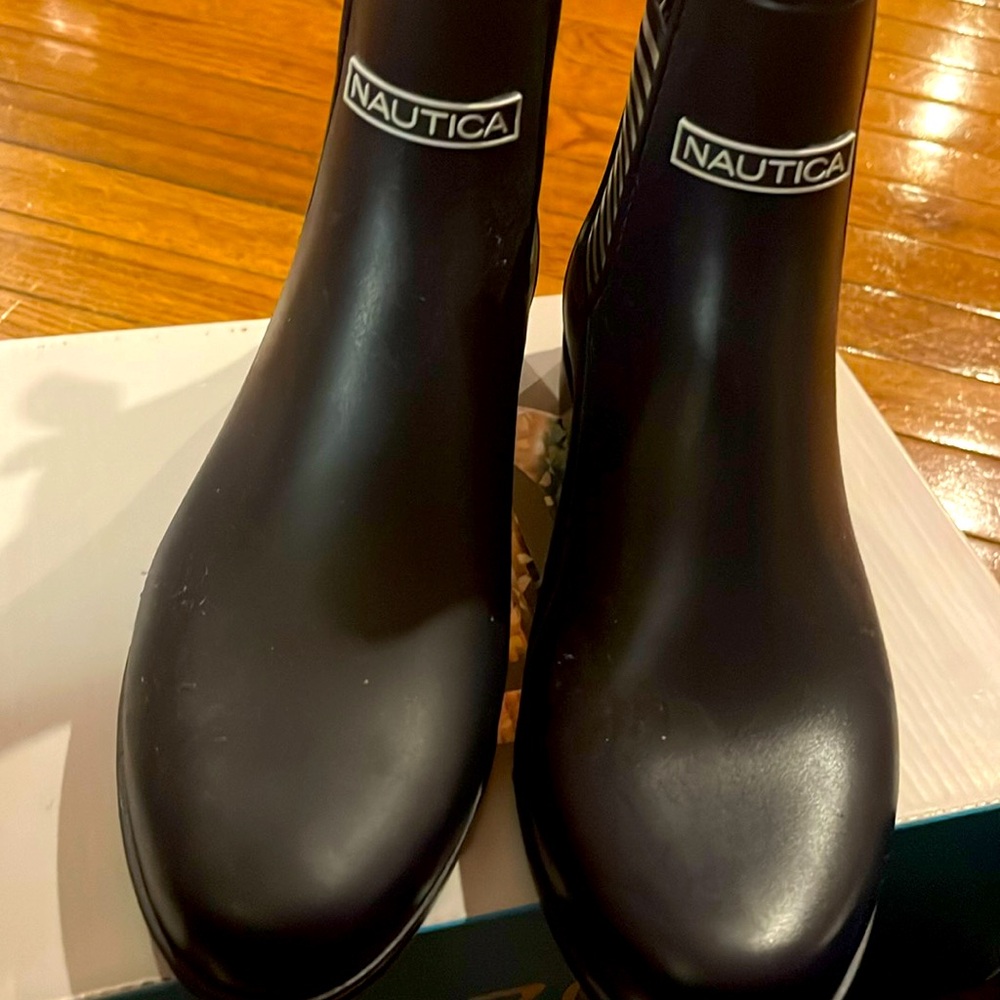 Navy ankle boots